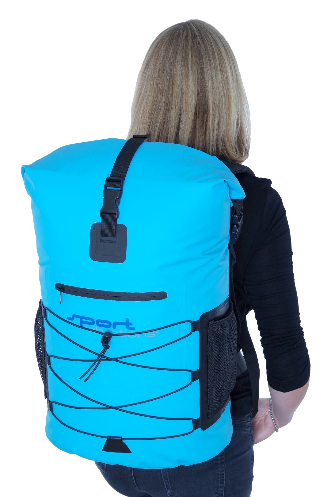 Sport Vibrations Premium Thermo Dry Bag Rucksack 30 Liter Rolltop Turkisblau Outdoor Rucksack Wasserdicht Sport Vibrations